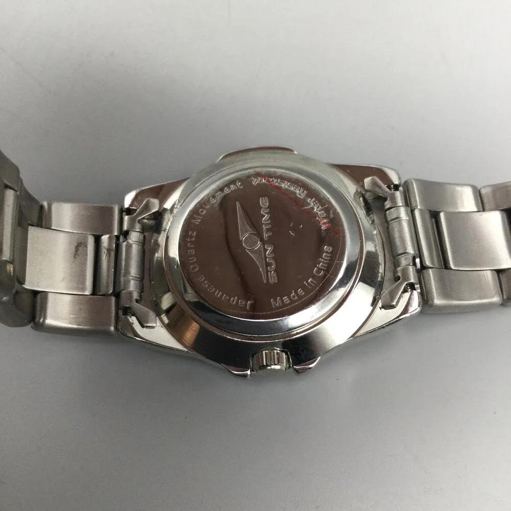Sun Time Womens Watch 28mm Auburn University Auburn Tigers Date New Battery 7.5